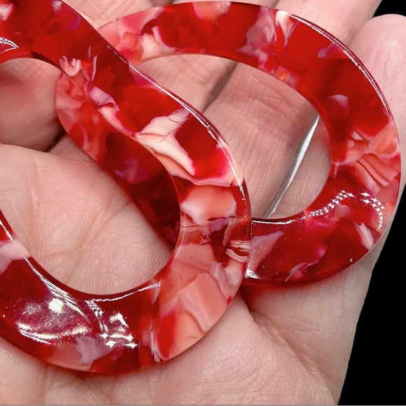 🔥6 Items for $20! Large Vintage Lucite Earrings - Picture 8 of 15